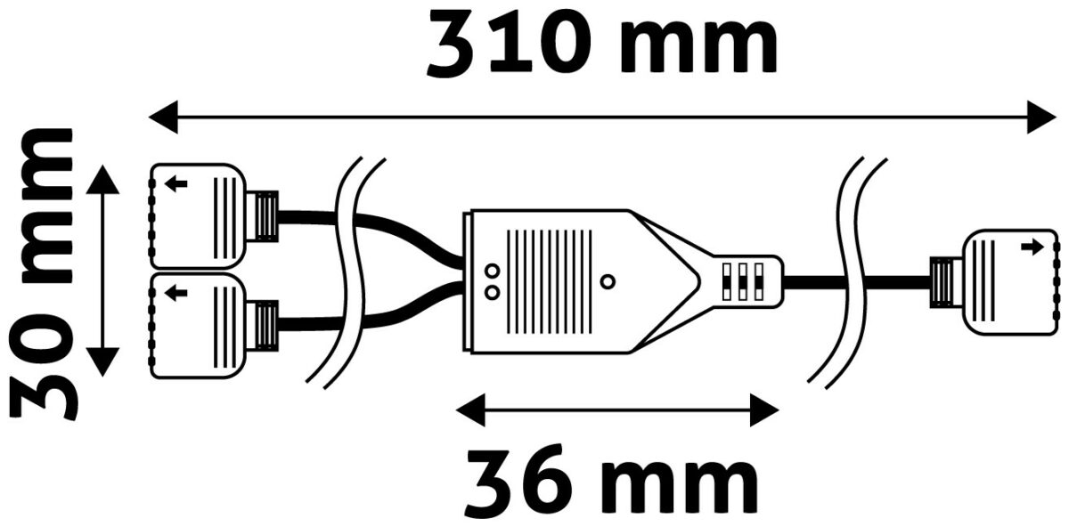Avide LED Ταινία 12V RGB+W Διπλής Κατεύθυνσης Σύνδεση 30cm - Image 2
