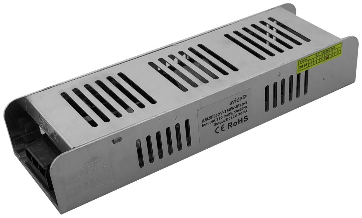 Avide Τροφοδοτικό 12V 250W IP20 Slim - Image 1
