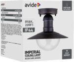 Avide Εξωτερικό Φωτιστικό Οροφής Imperial 1xE27 IP44 Σκούρο Χρυσό - Image 2