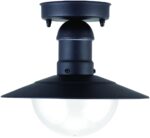 Avide Εξωτερικό Φωτιστικό Οροφής Imperial 1xE27 IP44 Μαύρο