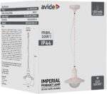 Avide Εξωτερικό Φωτιστικό Οροφής Imperial 1xE27 IP44 Αντίκ Άσπρο - Image 2