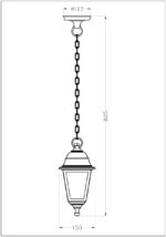 Avide Εξωτερικό Φωτιστικό Οροφής Blake 1xE27 82.5cm IP44 Μαύρο - Image 3