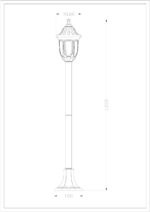 Avide Εξωτερικό Φωτιστικό Κολώνα Mateo-XL 122cm 1xE27 IP44 Μαύρο - Image 3