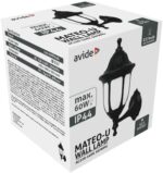 Avide Εξωτερικό Φωτιστικό Τοίχου Mateo-U 1xE27 IP44 Μαύρο - Image 2