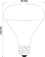 Avide Λάμπα Υπερύθρων R95 E27 100W Κόκκινο - Image 4