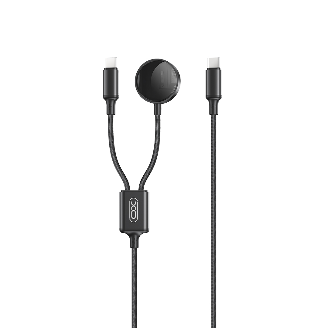 cx0301_11_ XO CX030 Type-c σε Type-c + Καλώδιο Φόρτισης Apple Ρολογιού Μαύρο - Image 1