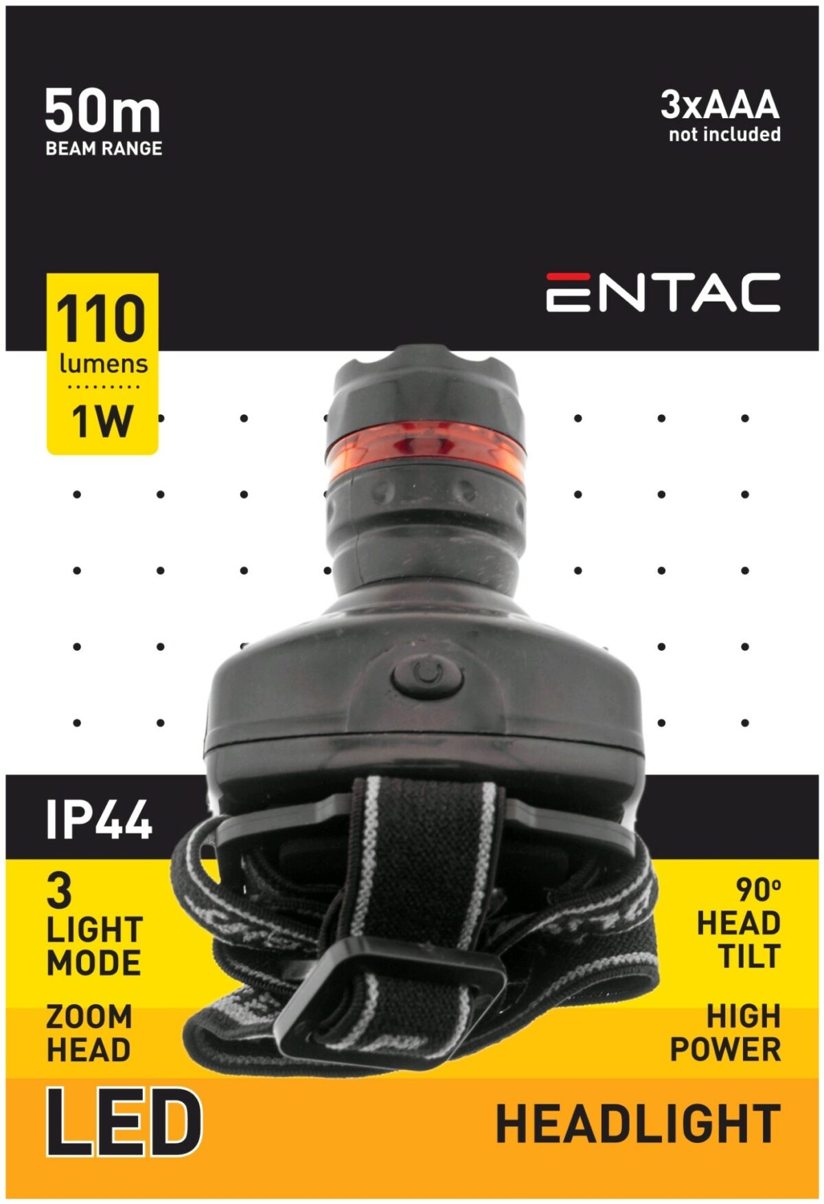 Entac Φακός Κεφαλής Zoom 1W Πλαστικό - Image 3