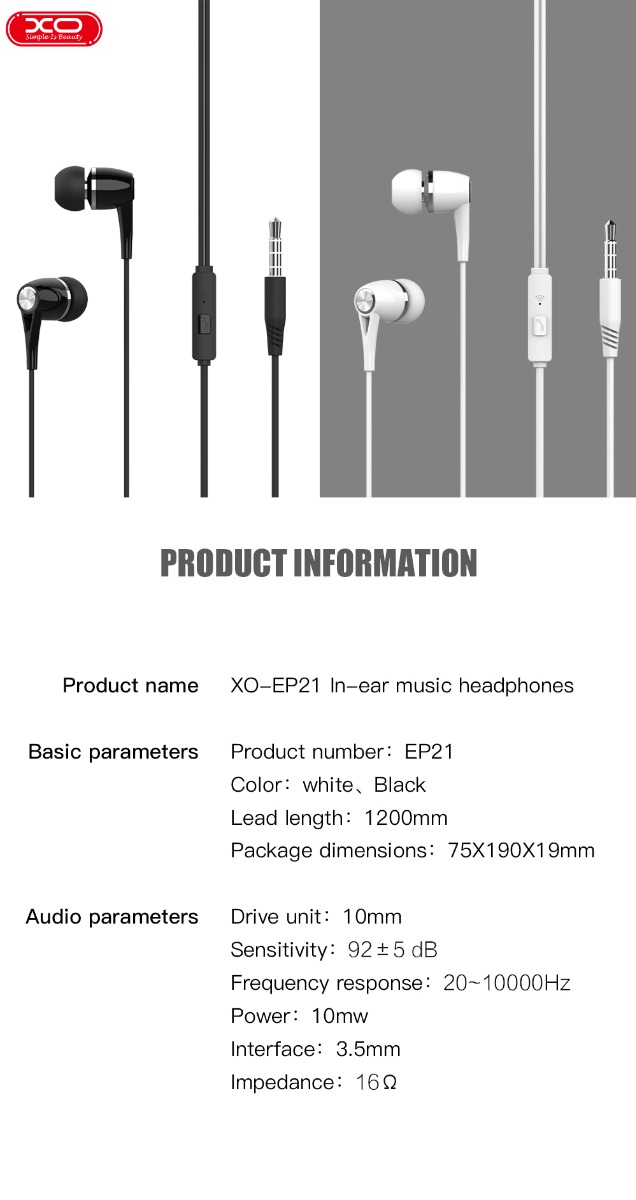 ep21__05 XO EP21 Handsfree Άσπρο - Image 4