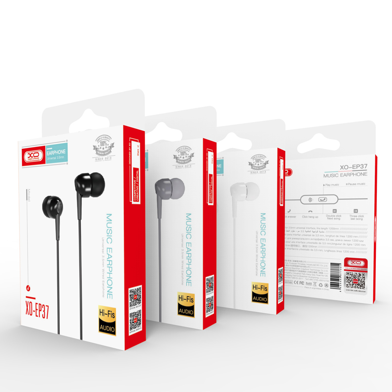 ep376_1 XO EP37 In-ear Handsfree 1.15μ Άσπρο - Image 4