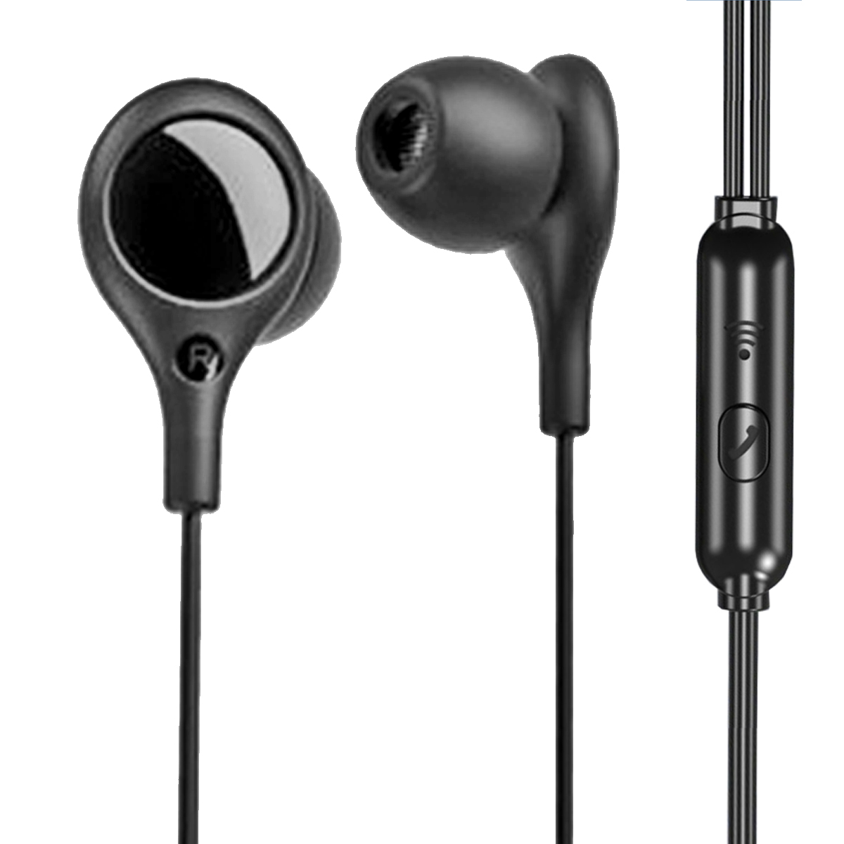 ep46-black XO EP46 Noise-cancelling in-ear sleep Handsfree  1.2μ Μαύρο - Image 1