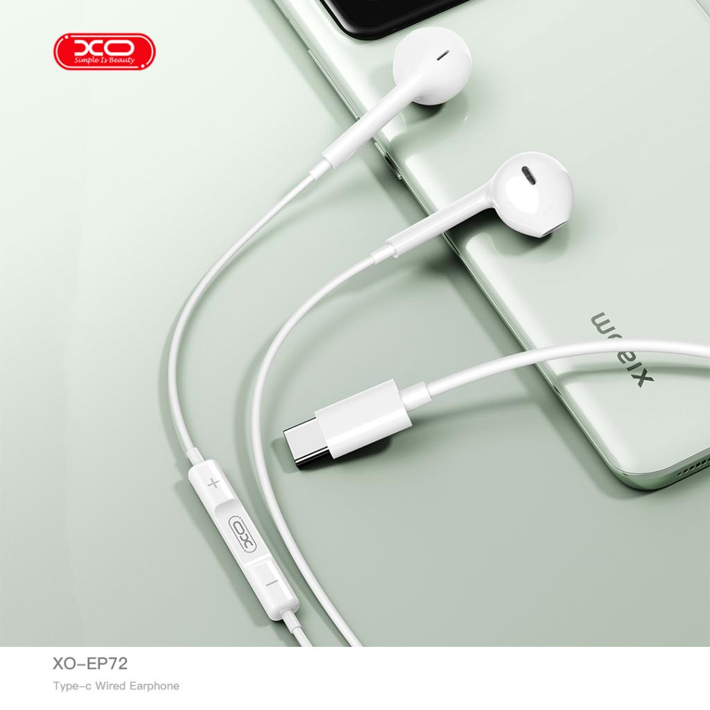 ep72g XO EP72 2ης Γενιάς Type-C Handsfree Λευκό Με Ψηφιακή Αποκωδικοποίηση - Image 3