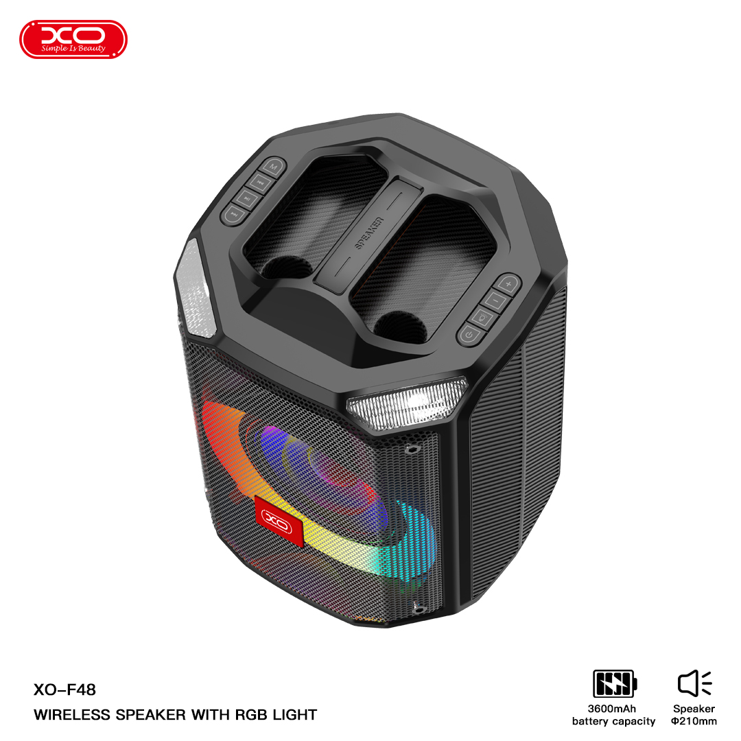 ff4802_4_ XO F48 Διπλό Bluetooth Ηχείο 40W 8" RGB (με Τηλεχειριστήριο) - Image 5