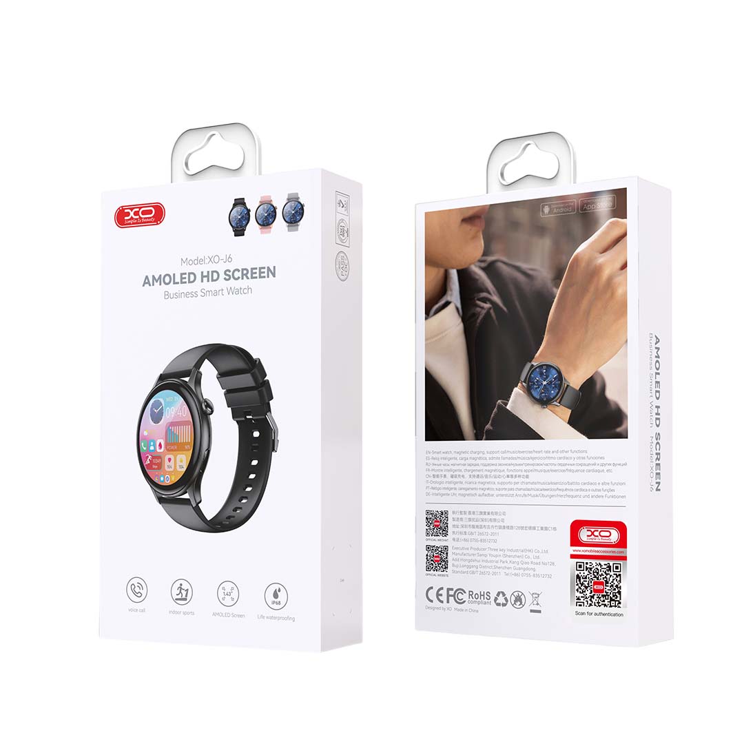 j68-photoroom.png-photoroom_2 XO J6 smart sports call watch (Μαύρο) - Image 2