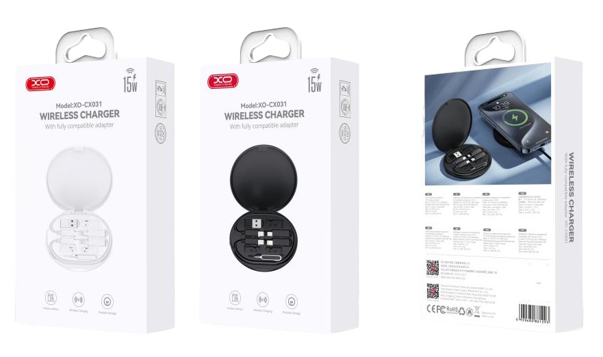 l_1_cx031-photoroom XO CX031 Adapter Family Box + Μαγνητικός ασύρματος φορτιστής 15W Λευκό - Image 3