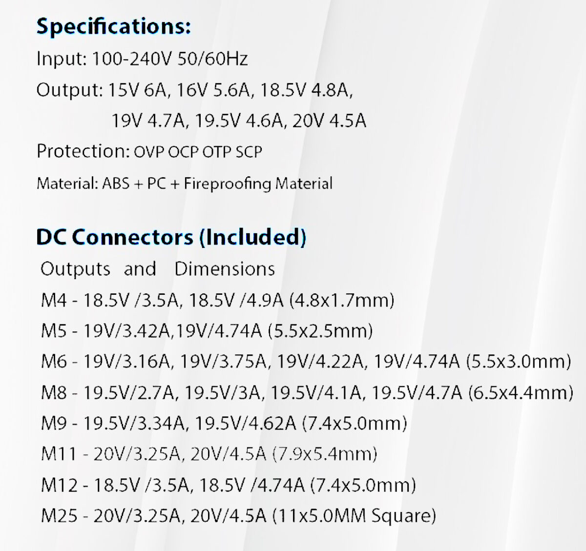 Τροφοδοτικό 90w για Laptop με 10 κεφαλές - Image 2