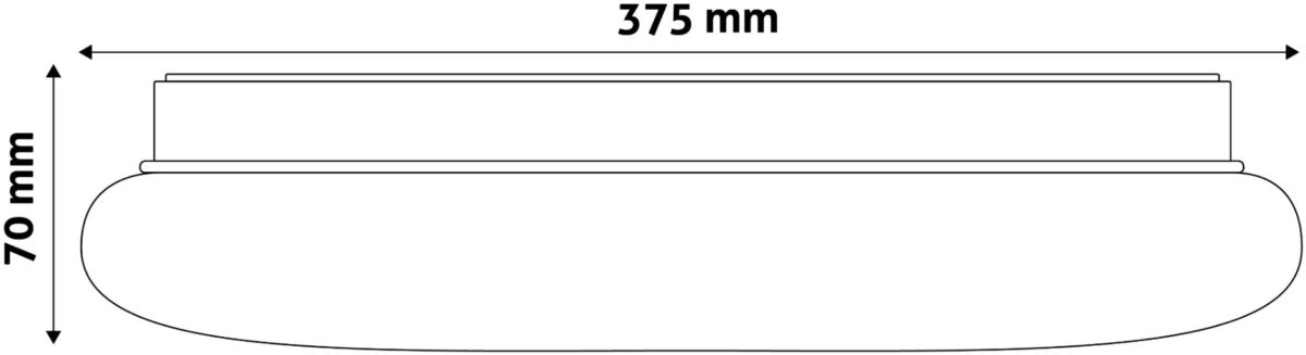 Avide LED Μοντέρνα Πλαφονιέρα Οροφής Larissa 24W 375*70mm Ψυχρό 6400K - Image 3