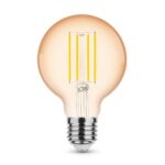 Modee Lighting LED Σφαιρική Λάμπα Filament Amber G80 4W E27 320° 1800K (360 lumen) - Image 2