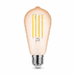 Modee Lighting Λαμπτήρας LED Filament Amber ST64 4W E27 320° 1800K (320 lumen) - Image 2