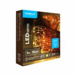 Modee Χριστουγεννιάτικα Λαμπάκια LED με Χάλκινο Σύρμα Μπαταρίας C1010 (50LED/5m/10cm) Θερμό Λευκό