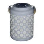 Modee Lighting LED Ηλιακό Φαναράκι LT005W (H26x17x17cm) Λευκό - Image 2