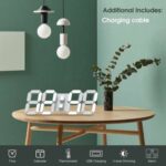 EDUP EH-LED1301 Ρολόι τοίχου 3D LED 15" Ξυπνητήρι με Τηλεχειριστήριο - Image 2