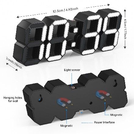 mis-lednib11_4 EDUP EH-LEDNI-B-1 Ρολόι τοίχου 3D LED 5,2" Μίνι - Image 3