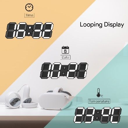 mis-lednib11_5_1_ EDUP EH-LEDNI-B-1 Ρολόι τοίχου 3D LED 5,2" Μίνι - Image 4