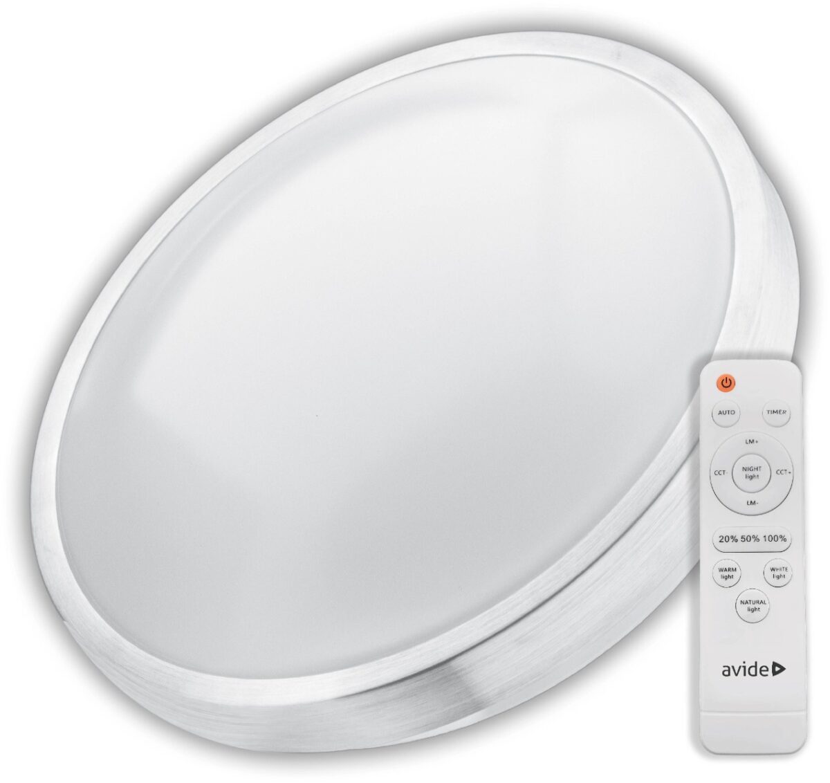 Avide LED Μοντέρνα Πλαφονιέρα Οροφής Pandora-CCT (Αλουμίνιο) 80W με Τηλεχειριστήριο - Image 2