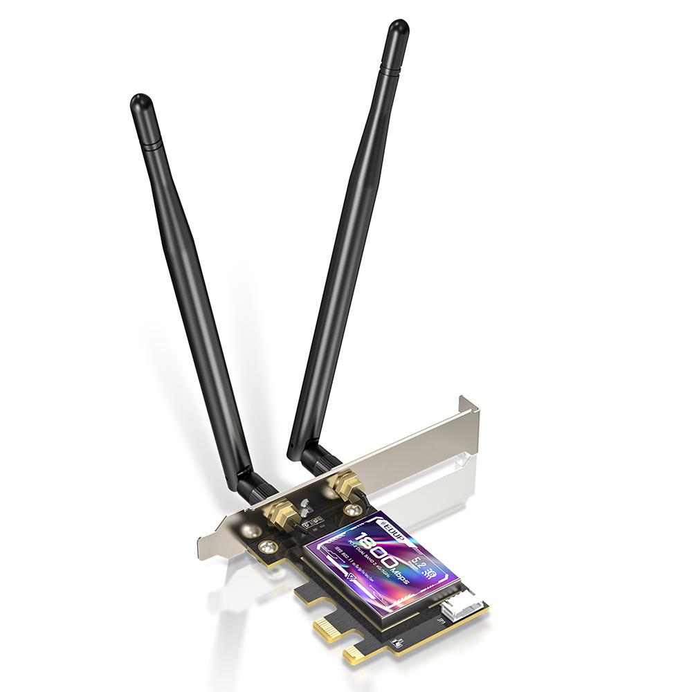 019658 EDUP EP-9658 AX1800 WiFi (574M+1200M)+Bluetooth 5.2 PCI-E Network Adapter - Image 1