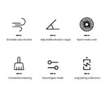 XO MF82 Επιτραπέζιος Ανεμιστήρας USB Διπλής Λεπίδας - Image 7