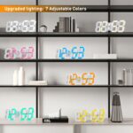 EDUP EH-LED1319 3D LED Wall Clock 9.5 Remote Control Digital Nightlight - Image 6