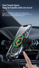 XO WX038 Διαφανής Βάση Ασύρματης Φόρτισης Αυτοκινήτου 2 σε 1 - Αεραγωγού & με Βεντούζα 15W - Image 7