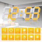 EDUP EH-LED1319 3D LED Wall Clock 9.5 Remote Control Digital Nightlight - Image 7