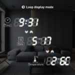 EDUP EH-LED1319 3D LED Wall Clock 9.5 Remote Control Digital Nightlight - Image 9