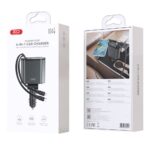 XO CC62 Smart Μεταλλικός 4 σε 1 Retractable Φορτιστής Αυτοκινήτου - Image 5