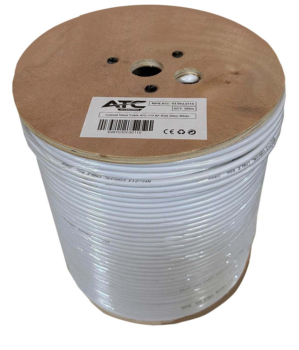 1.2 ATC Στροφείο RF ATC-713 Value RG6 300m Ξύλινο - Image 1