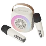 ATC-10 Ασύρματο Ηχείο Καραόκε Μπεζ (2 Μικρόφωνα) - Image 3