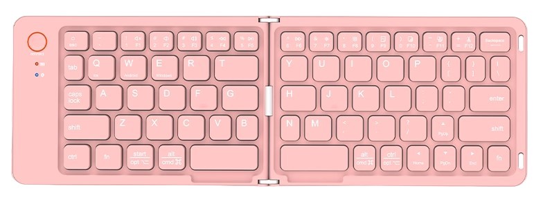 _2024-06-03_095940-photoroom Meetion MT-BTK001 Αναδιπλούμενο Πληκτρολόγιο Ροζ - Image 1