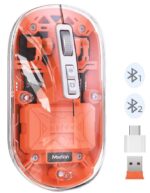 Meetion MT-BTM005 Ασύρματο Ποντίκι Πορτοκαλί