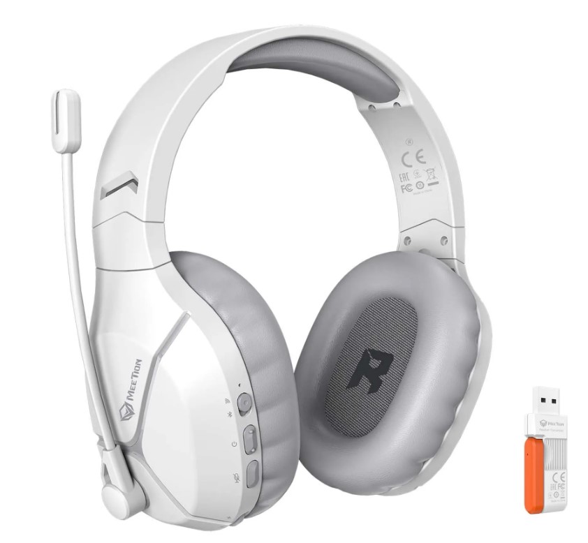 _2024-12-27_123535 Meetion BTH011 2.4G Bluetooth Gaming Ακουστικά Λευκό - Image 1