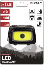Entac Φακός Κεφαλής 5+3W Μαύρο (3xAAA Δεν περιλαμβ.)