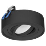 Redpoint 6169 ΣΠΟΤ ΧΩΝΕΥΤΟ GU10 ΣΤΡΟΓΓΥΛΟ ΚΙΝΗΤΟ Φ96/50 ΜΑΥΡΟ ORNO