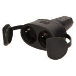 Redpoint 13117 ΦΙΣ ΔΙΠΛΟ ΣΟΥΚΟ ΘΗΛΥΚΟ ΣΤΕΓΑΝΟ IP44 ΜΑΥΡΟ ORNO