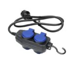 Redpoint 13160 ΠΟΛΥΠΡΙΖΟ ΣΥΝΕΡΓΕΙΟΥ ΣΤΕΓΑΝΟ 4 ΘΕΣΕΩΝ ΜΕ ΓΑΝΤΖΟ + 5 ΜΕΤΡΑ ΚΑΛΩΔΙΟ 3G1.5 ΜΑΥΡΟ IP44 ORNO