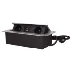 Redpoint 13126/G ΑΣΗΜΙ ΠΟΛΥΠΡΙΖΟ ΓΡΑΦΕΙΟΥ ΧΩΝΕΥΤΟ ΜΕ ΚΑΠΑΚΙ 2 ΣΟΥΚΟ + 2USB + ΚΑΛΩΔΙΟ 1,5m ΜΕ ΦΙΣ ORNO