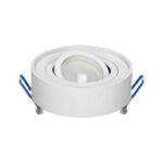 Redpoint 6169 ΣΠΟΤ ΧΩΝΕΥΤΟ GU10 ΣΤΡΟΓΓΥΛΟ ΚΙΝΗΤΟ Φ96/50 (ΚΟΨΙΜΟ Φ88) ΛΕΥΚΟ ORNO