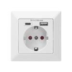 Redpoint 13232 ΠΡΙΖΑ ΣΟΥΚΟ ΑΣΦΑΛΕΙΑΣ ΜΕ 1xUSB-A + 1xUSB-C 2.8A ΛΕΥΚΗ ORNO