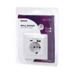 Redpoint 13232 ΠΡΙΖΑ ΣΟΥΚΟ ΑΣΦΑΛΕΙΑΣ ΜΕ 1xUSB-A + 1xUSB-C 2.8A ΛΕΥΚΗ ORNO - Image 2