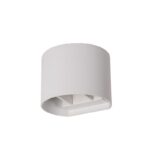 Redpoint CALISTA ΑΠΛΙΚΑ ΤΟΙΧΟΥ LED ΣΤΡΟΓΓΥΛΗ UP&DOWN ΡΥΘΜΙΖΟΜΕΝΟ 2x5W 3CCT IP65 ΑΛΟΥΜΙΝΙΟ ΛΕΥΚΗ (P.R.C)
