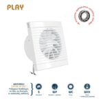 Redpoint 007-3600 PLAY CLASSIC ΕΞΑΕΡΙΣΤΗΡΑΣ ΛΟΥΤΡΟΥ ΜΕ ΡΟΥΛΕΜΑΝ Φ100 12W ΛΕΥΚΟΣ DOSPEL